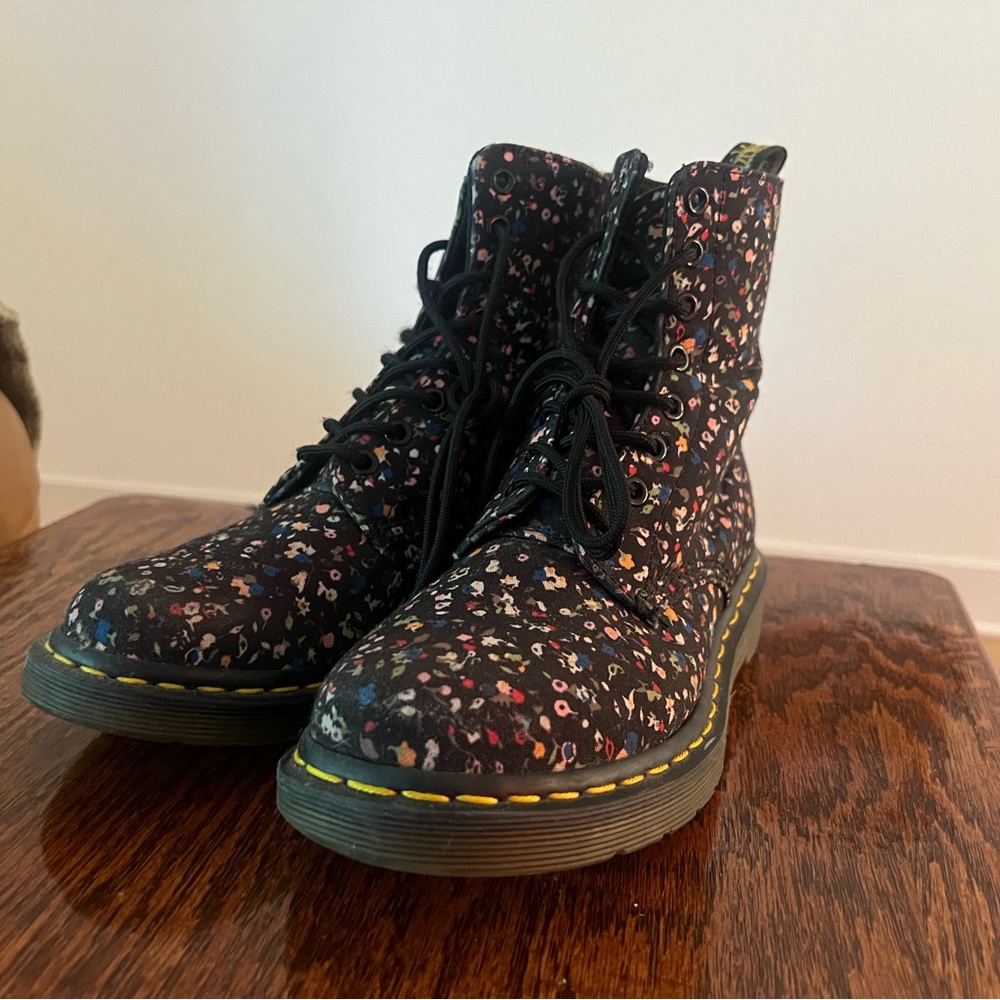 Floral Patterned Doc Martens